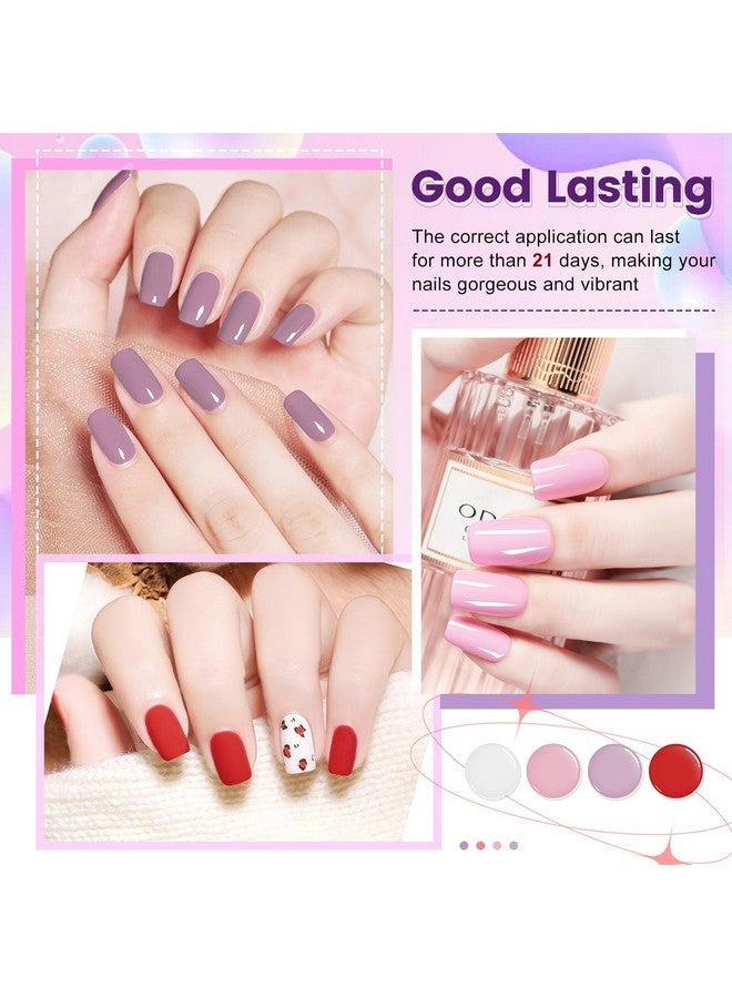 Gel Nail Set 20 Colors High Shine Gorgeous Gel Polish Base Top Matte Coat Nice Gifts Show Charm