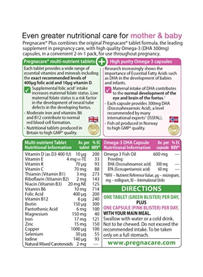 Pregnacare Plus Omega 3-56 Capsules