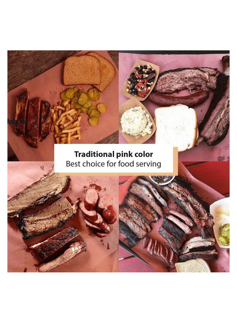 Pink Butcher Paper Roll Food Grade Peach Butcher Paper for Smoking Meat Unbleached Unwaxed and Uncoated Kraft Paper Roll 45.7cmx53m