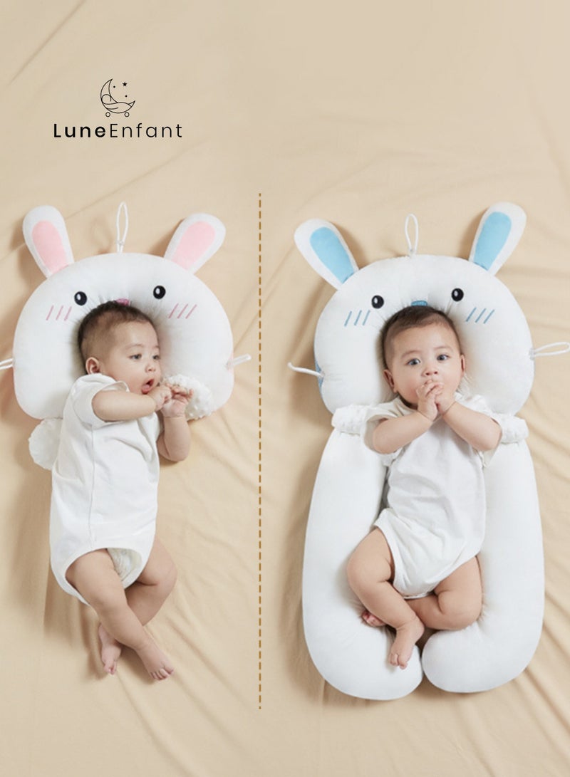 Baby Pillow with Detachable Design - Neck Support, Sleep-Enhancing Arm Embrace, Soothing Ears