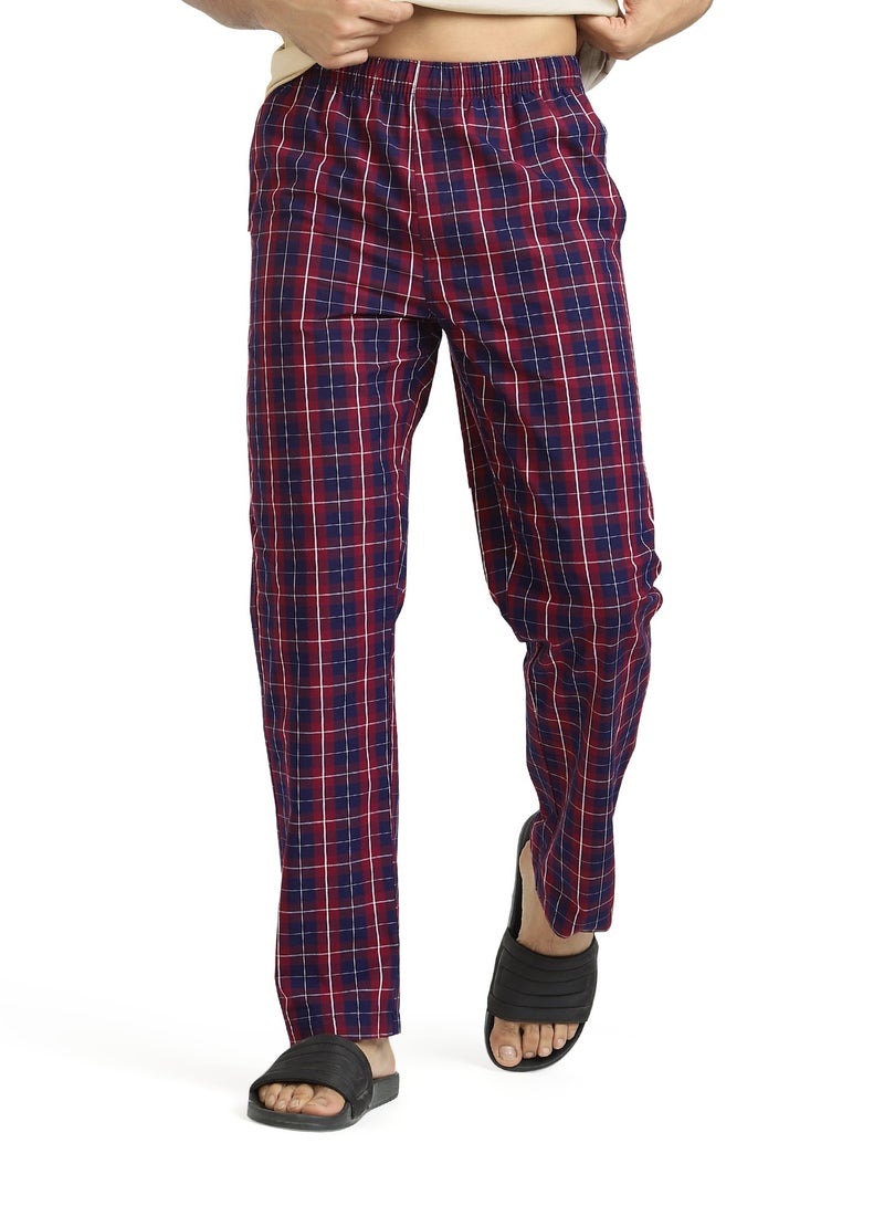 Checkmate Intellieaze Combed Cotton Checks Men Pyjama