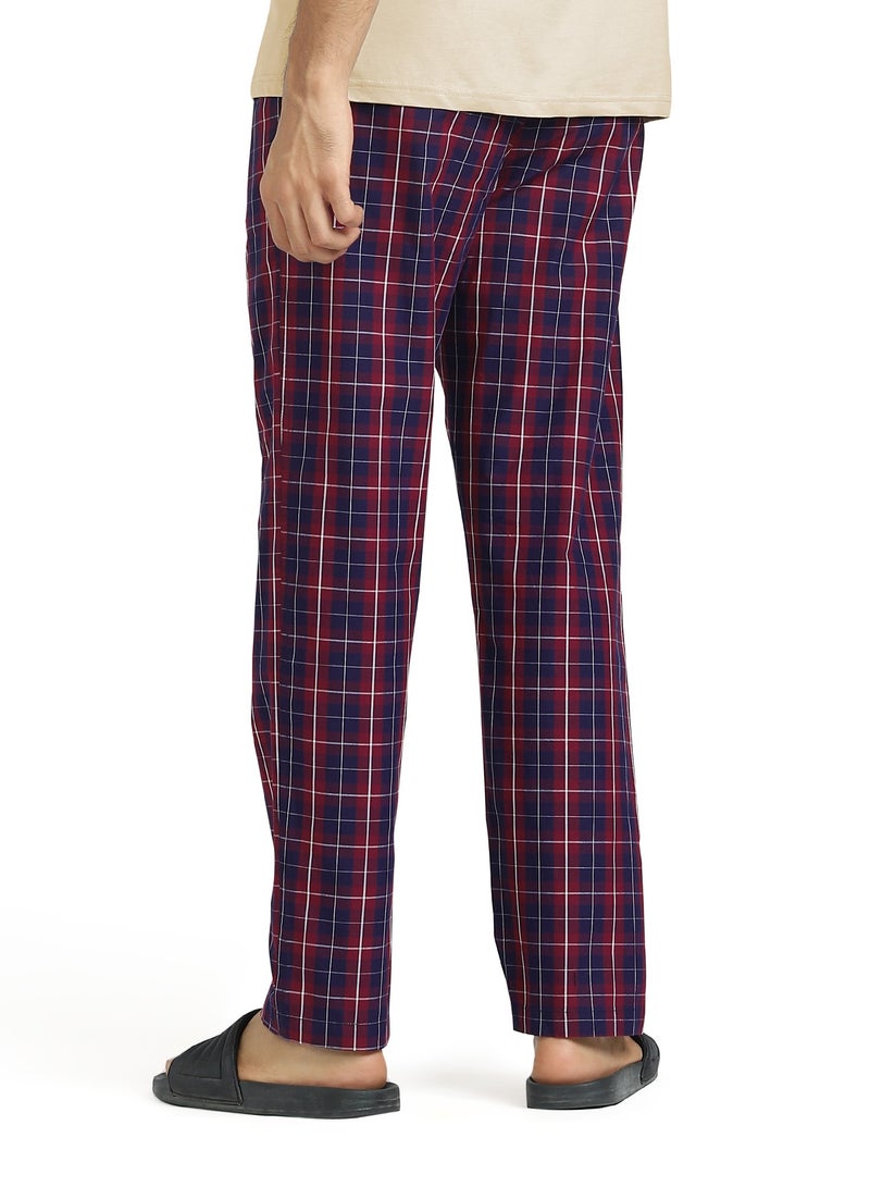 Checkmate Intellieaze Combed Cotton Checks Men Pyjama