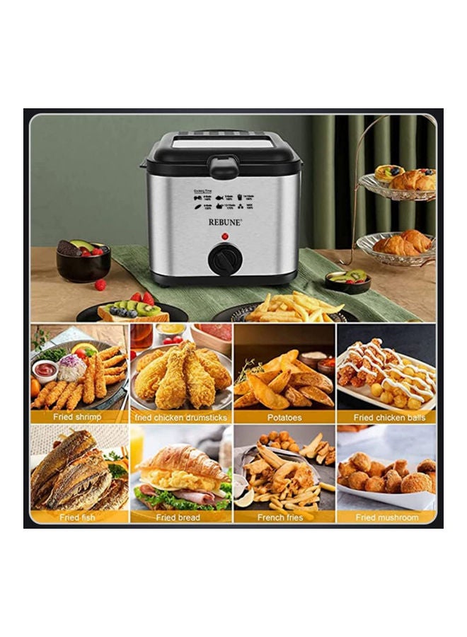 Electric Deep Fat Fryer 2.5 L 1800.0 W RE-11-048 Silver