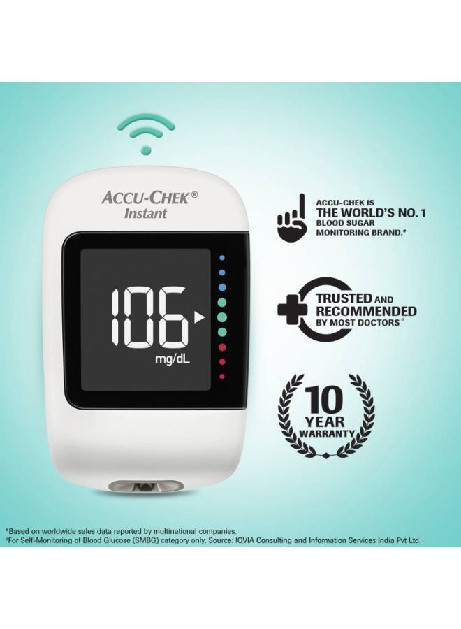 Wireless Instant Blood Glucose Monitoring System With 50-Strip