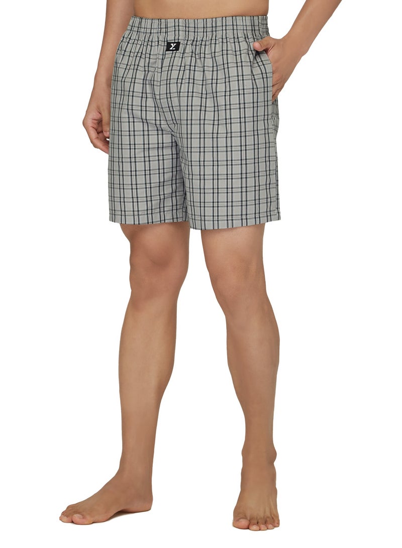 IntelliEaze Super Combed Cotton Boxer Shorts for mens pack of 2