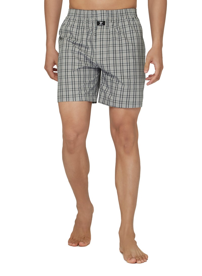 IntelliEaze Super Combed Cotton Boxer Shorts for mens pack of 2