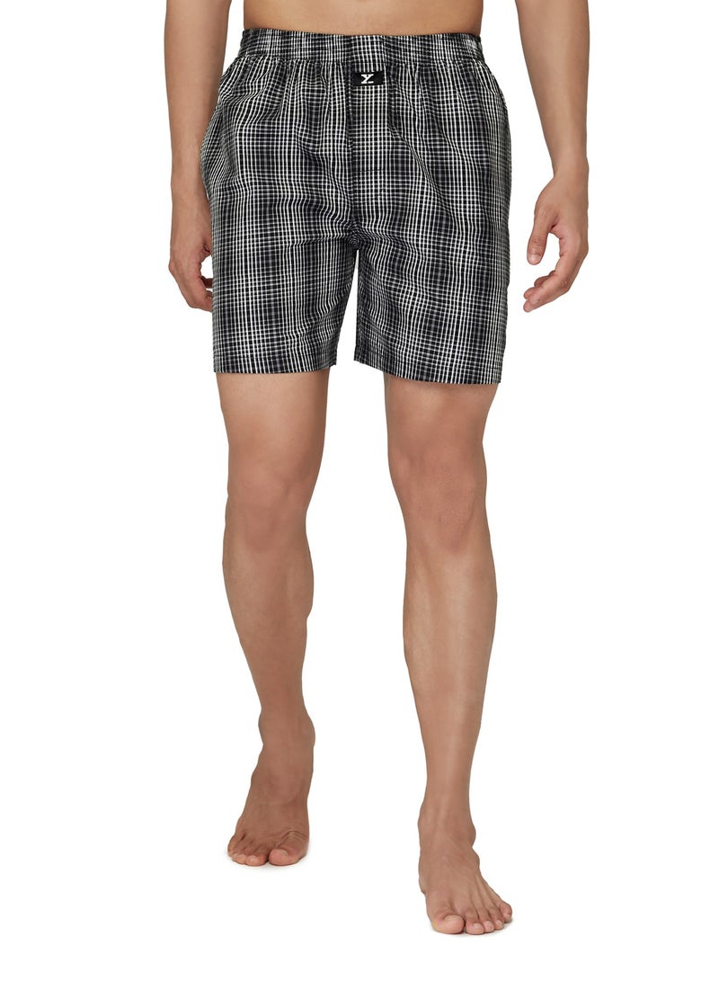 IntelliEaze Super Combed Cotton Boxer Shorts for mens pack of 2