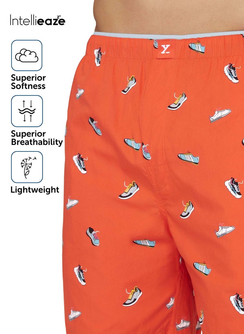 IntelliEaze Super Combed Cotton Boxer Shorts for mens Pack of 2