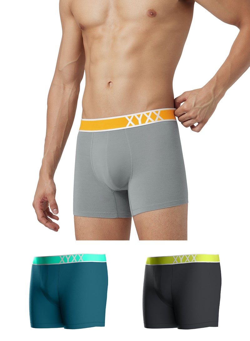 IntelliSoft Micro Modal Solid Volt Trunk for Men Pack of 3