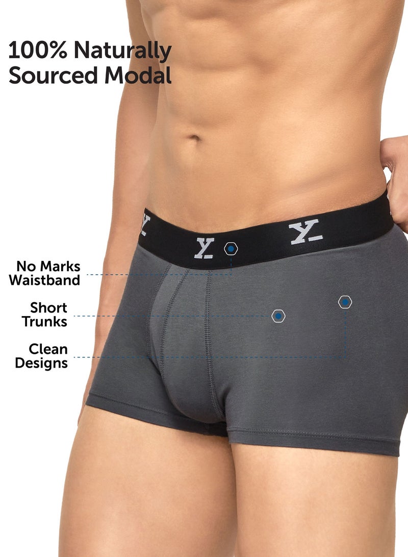 Pack of 3 Ace Intellisoft Micro Modal Solid Men Trunk