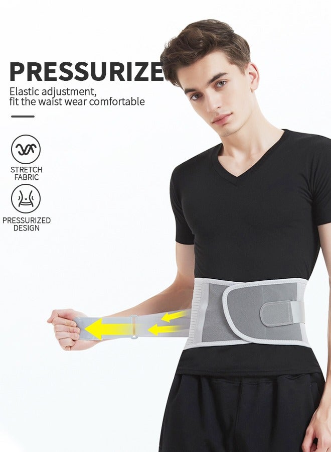 Back Brace Lumbar Support Belt for Lower Back Pain Relief, Breathable Back Support Belt with 4 Metal Support Stays for Heavy Lifting, Work and Exercise, Men and Women, XL