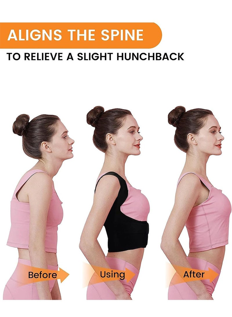 Back brace and posture corrector, supports scoliosis and hunchback correction, for improved posture correction in women and men, adjustable and comfortable, X-Large (50-70KG)