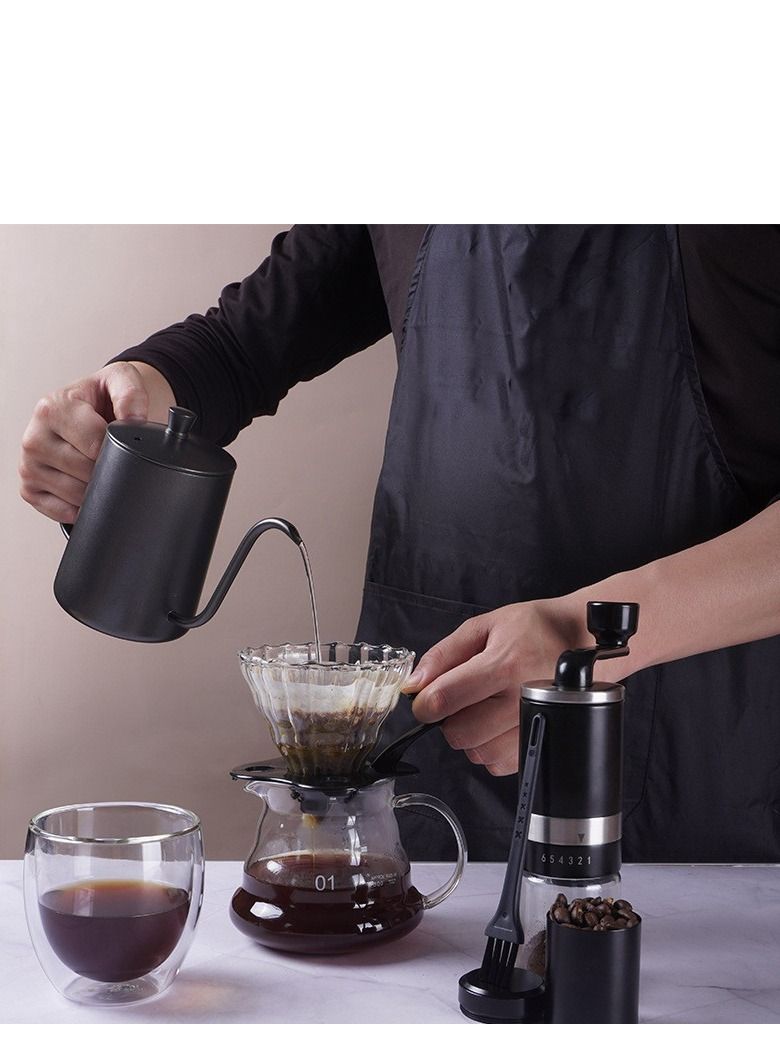 V60 Set of 9 Pour Over Hand Drip Coffee Maker Set Manual Brew Coffee Set With Portable Aluminium Alloy Travel Case