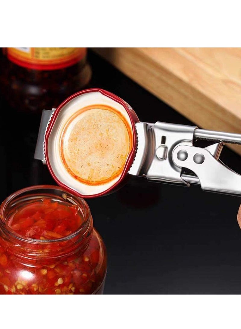 Master Opener Bottle Opener Adjustable Jar Cordless Opener with Good Grip To Easy and Twist Multifunctional Manual Stainless Steel Can Opener Jar Lid Gripper Good Grip Manual Jar