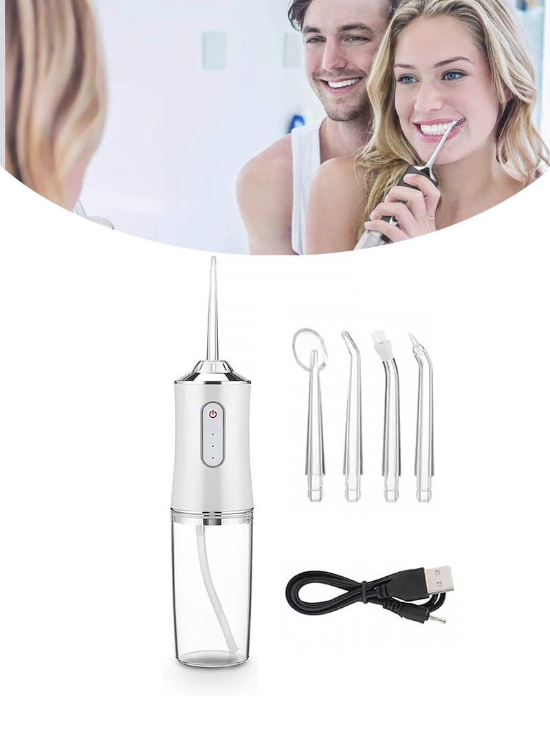 Dental Water Flosser, Oral Rinse, Cordless Dental Oral Rinse with 4 Nozzle Tips and 3 Different Water Pressure Modes