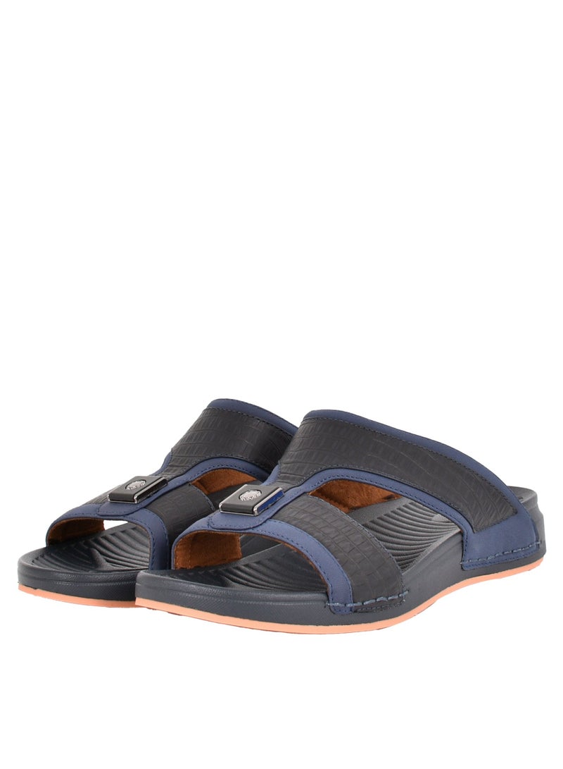 Mens Textured Arabic Sandal Navy