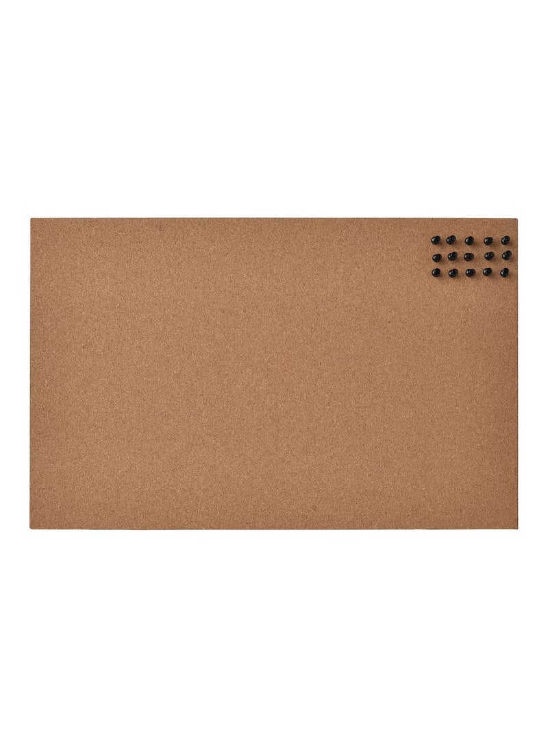 Memo Board With Pins Cork For Office And Home To Gather Notes, Reminders, Pictures And Prints 52x33 cm