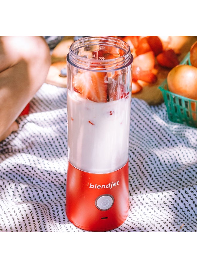 V2 Portable Blender Smoothie Maker, Personal Blender, Fruit Blender, Leak Proof Juicer, BPA-Free 475ml 200W Sports Bottle, USB-C Rechargeable, Ice Crusher With Stainless Steel Blades 475 ml 200 W BJ-V2X-Red Red