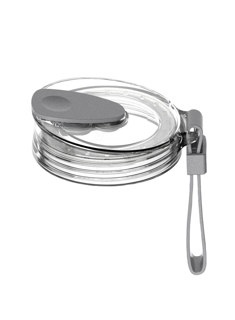 V2 ORBITER Drinking Lid | Fully Rotatable Easy to Drink Cover w/ Carrying Strap, Hygienic, Leak-Proof, One-hand Operation, Easy Clean, Compatible w/ 16oz & 20oz Jar