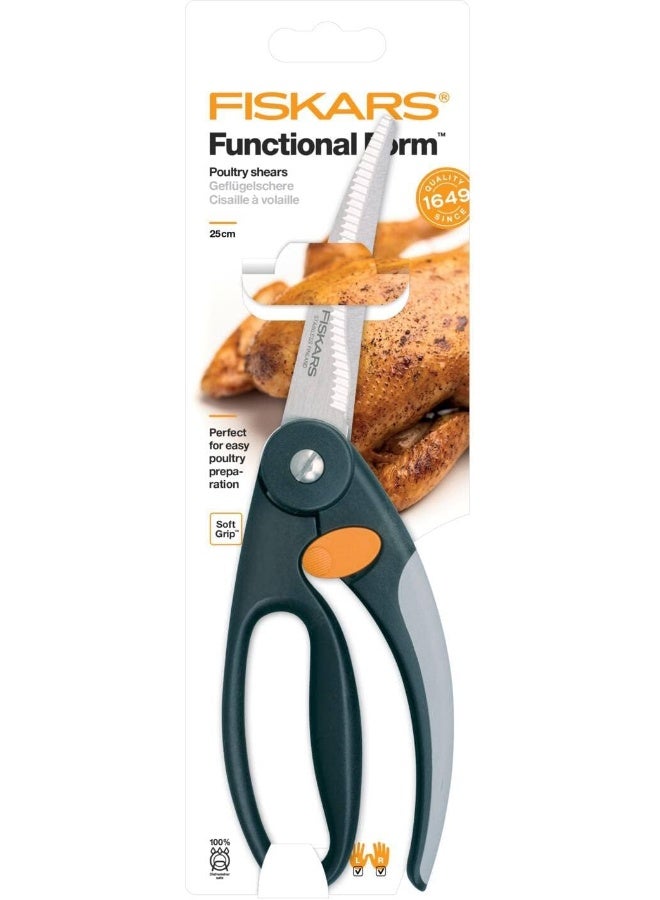 Fiskar 859975 Kitchen Scissor  Black/Grey Multi Color