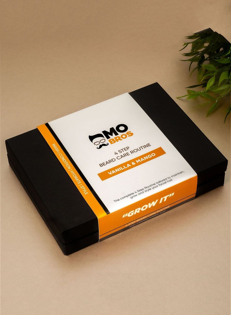 4 Step Beard Care Kit - Vanilla & Mango
