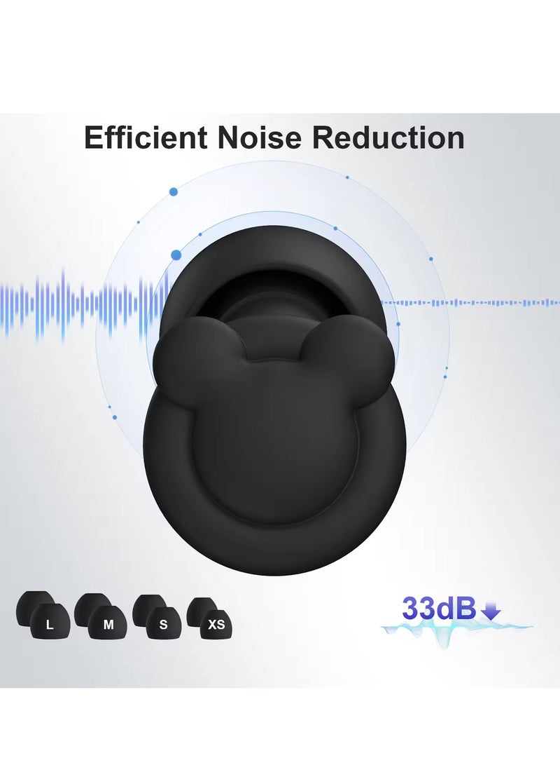 Noise Reducing Silicone Swimming Earplugs for Noise Reduction, Festival-Ready Soundproof Headphones, and Effective Noise-Cancelling Sleep, Flights Earplugs 8 Eartips Reusable (ThriftZone)