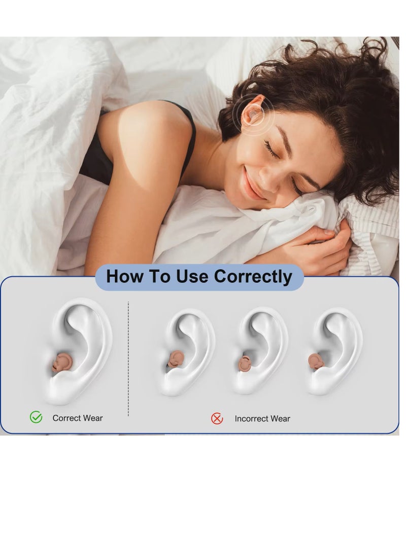 EarPlugs for Noise Reduction Black - Noise Cancelling Ear Protection, Perfect for Sleep, Concerts, Work, Study
