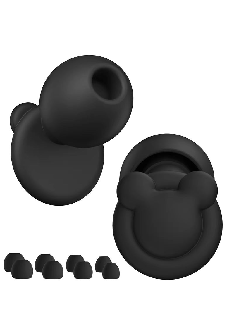 EarPlugs for Noise Reduction Black - Noise Cancelling Ear Protection, Perfect for Sleep, Concerts, Work, Study
