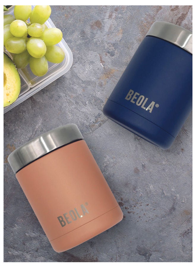 450ml Food Jar Lunch Box Thermos Stainless Steel Double Wall Insulated Travel Food Flask for Kids and Adults, 15oz (Marine Blue)