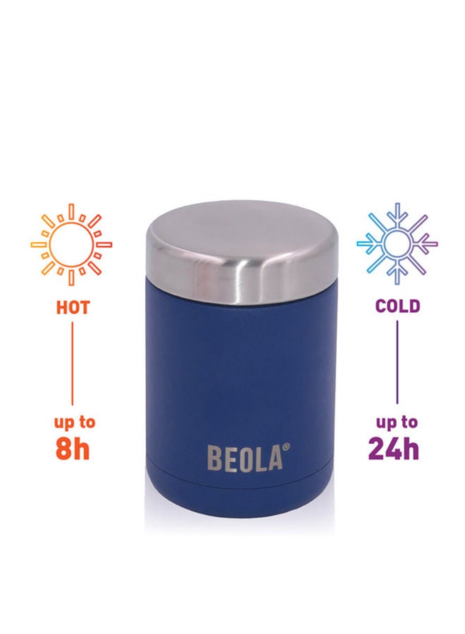 450ml Food Jar Lunch Box Thermos Stainless Steel Double Wall Insulated Travel Food Flask for Kids and Adults, 15oz (Marine Blue)