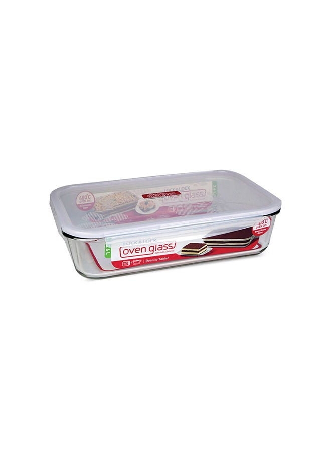 Oven Glass Rectangle With Lid 3.6L