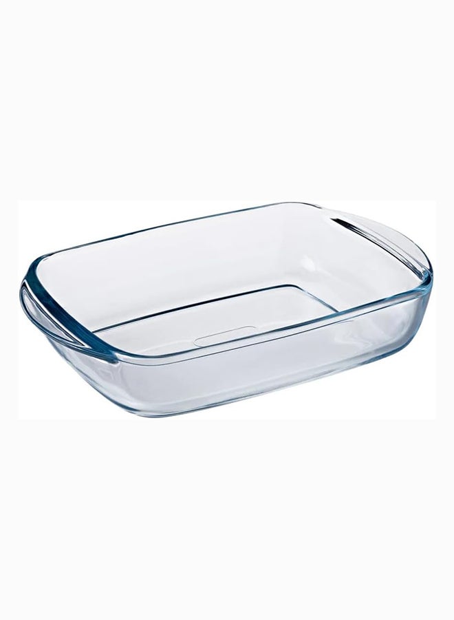 Pyrex Cook&Store Set of 2 Rectangle with Red Lid 1.1+2.5L Transparent 28 x 20 x 9 cm 2.5L / 23 x 15 x 6 cm 1.1Lcm