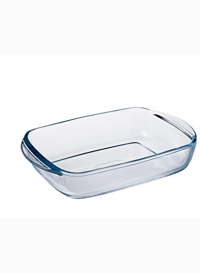 Pyrex Cook&Store Set of 2 Rectangle With Green Lid 1.2L+2.5L Transparent 28 x 20 x 9 cm 2.5L / 23 x 15 x 7 cm 1.2Lcm