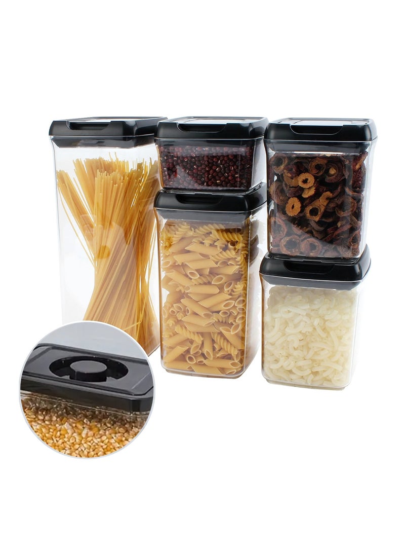 Food Storage Containers, Set - 5-Piece Airtight for Kitchen Pantry and Fridge Organization