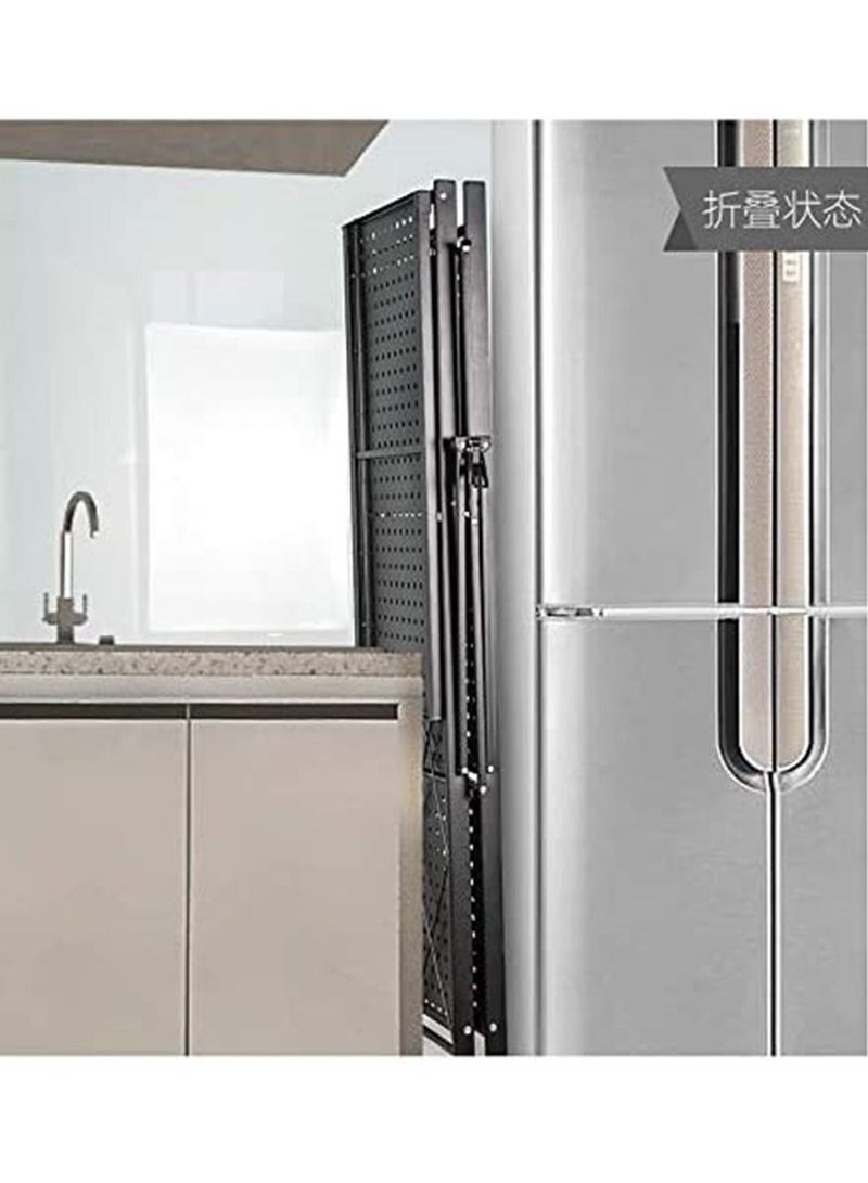 MultiShelf Foldable Storage Shelves for Garage Kitchen Home Closet, Metal Wire, Collapsible on 4 Wheel Casters, Metal Organizer Wire Rack