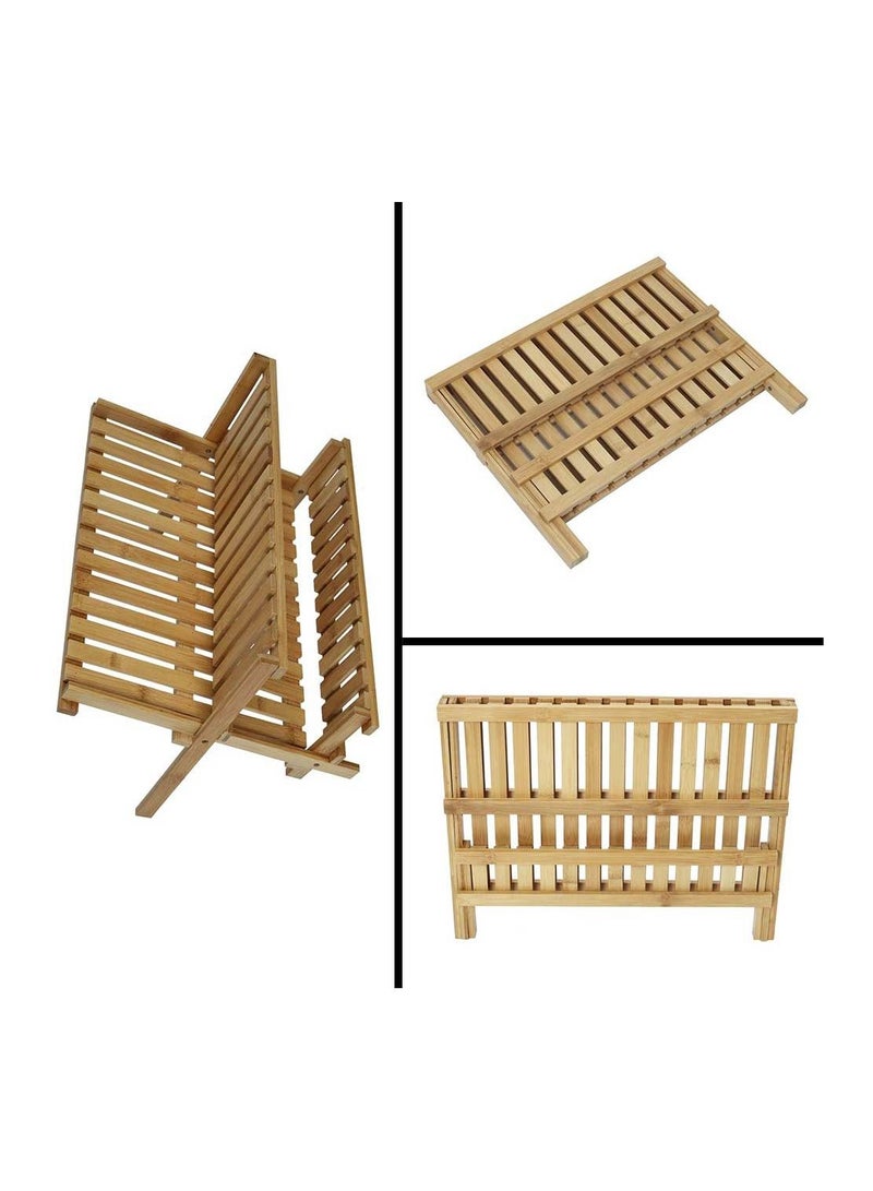 2 Tier Bamboo Dish Drying Rack