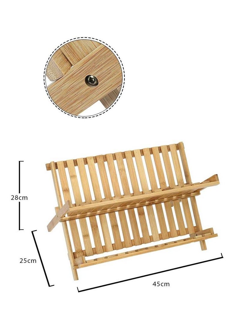 2 Tier Bamboo Dish Drying Rack