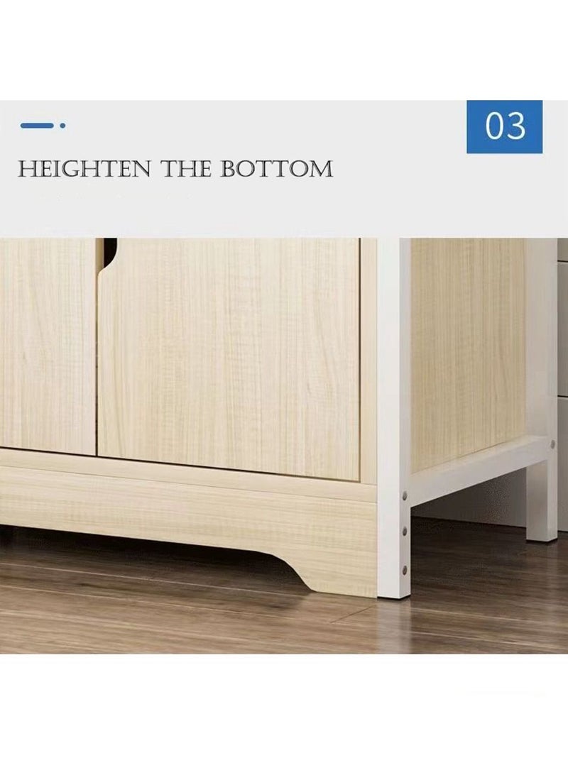 5-Tier Kitchen Storage Shelf Microwave Oven Stand Rack Spice Organizer with Storage Cabinet Large Storage Rack for Home Hotel Living Room Bathroom and Office