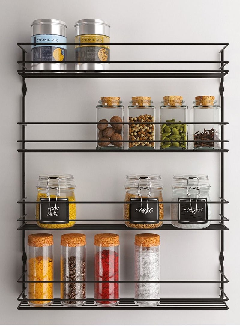Stainless Steel 4-Tier Spice Shelf, Italy