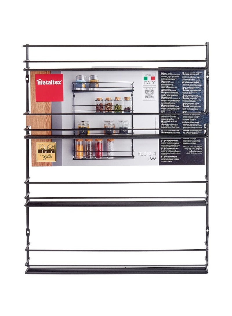 Stainless Steel 4-Tier Spice Shelf, Italy