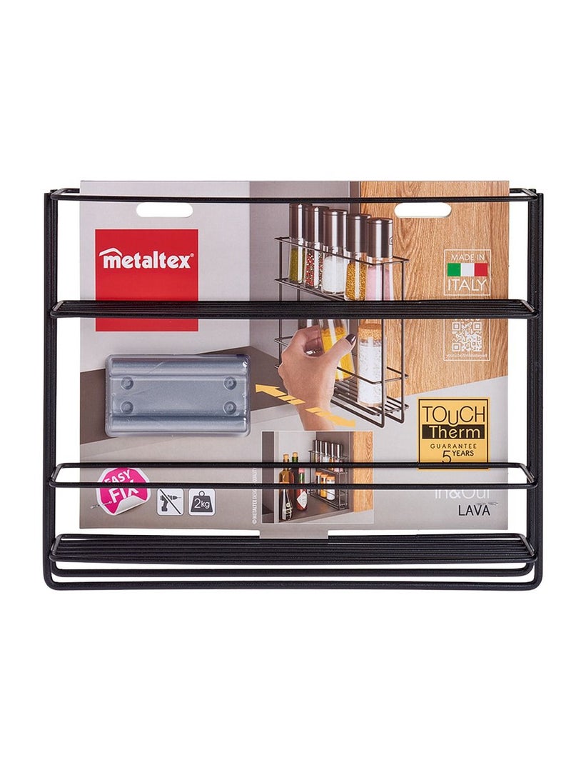 Stainless Steel 2-Tier Sliding Spice Rack, Italy