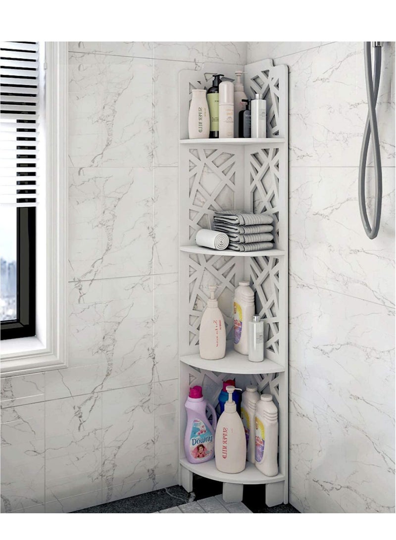 Corner Shelf Bathroom Corner Stand Storage Cabinet 4 Tier Bathroom Organizer Perfect For Bathroom Storage Small Shelf