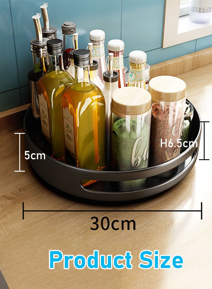 Rotating Kitchen Spice Rack - Multi-Functional with Round Corner Seasoning and Condiments Organizer for Kitchen and Home Space Saving