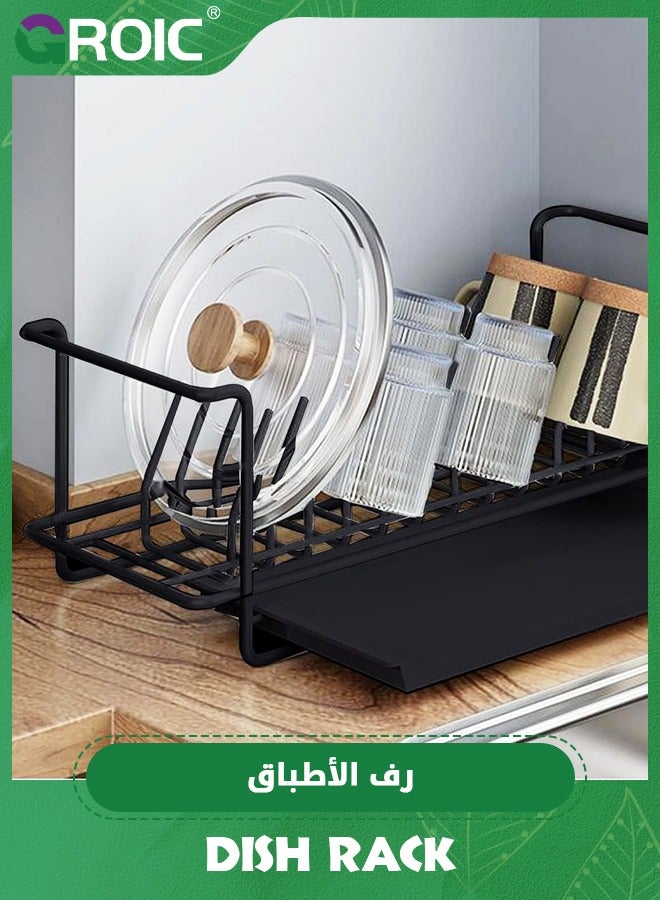 Expandable Dish Drying Rack Over The Sink Adjustable Dish Rack in Sink Or On Counter Dish Drainer with Utensil Holder Rustproof for Kitchen