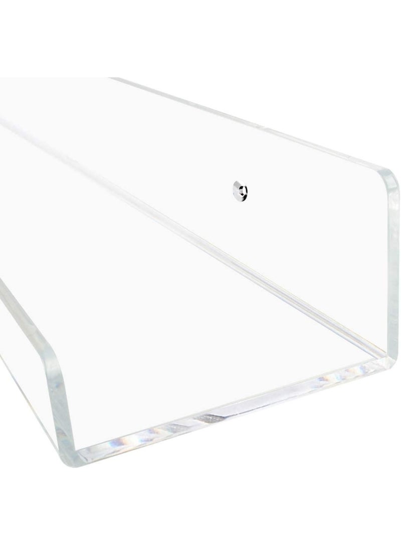 Clear Acrylic Shelf 15 Invisible Floating Wall Ledge Bookshelf Kids Book Display Shelves Wall Mounted 15 Inch 6Pack