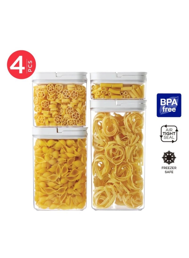 4-Piece LOCK2GO Round Fliplock Canisters Set