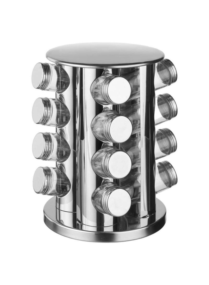 Spice Rack W Rotative Base And Spice Jars 21 X 28 5 Cm