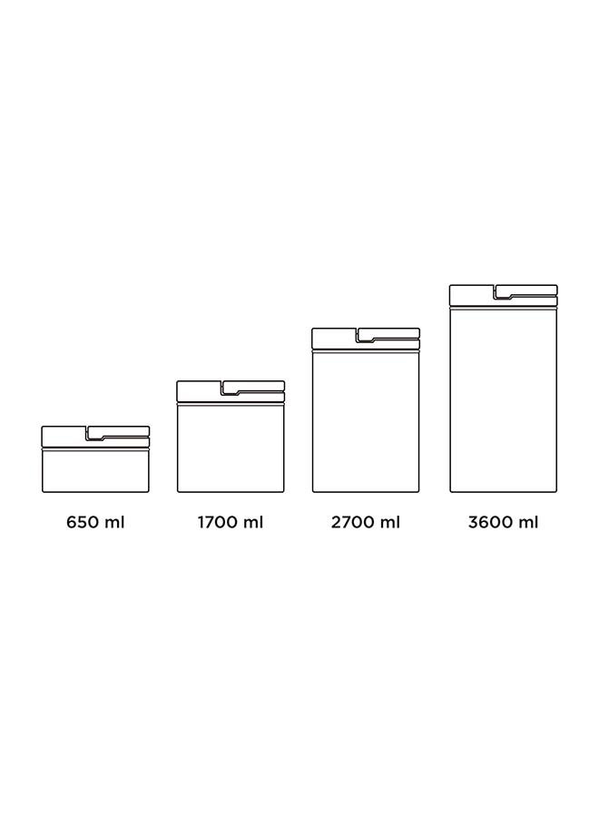 Lock2Go Rectangle Fliplock Canisters 4 Pcs. Set