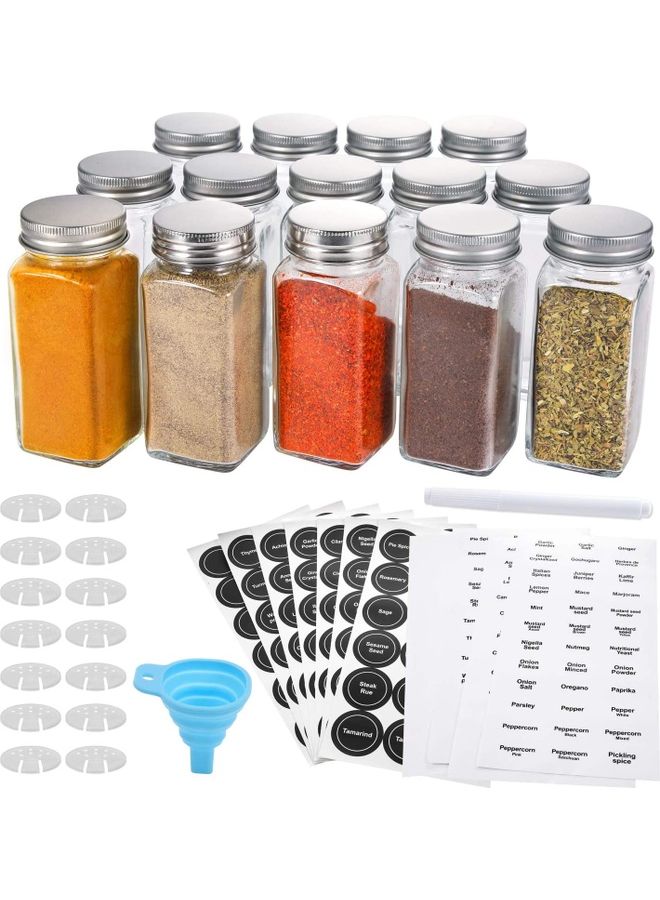 14-Piece Spice Jar And Accessory Set Multicolour 120ml