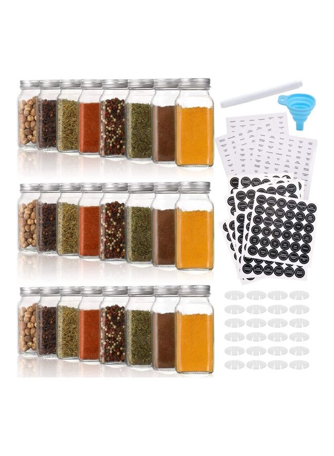 24-Piece Spice Jar And Accessory Set Multicolour 120ml